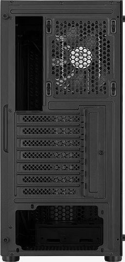 Aerocool Mecha v1 Gaming Midi Tower Κουτί Υπολογιστή με Πλαϊνό Παράθυρο και RGB Φωτισμό Μαύρο