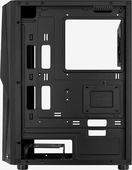 Aerocool Mecha v1 Gaming Midi Tower Κουτί Υπολογιστή με Πλαϊνό Παράθυρο και RGB Φωτισμό Μαύρο