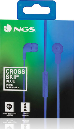 NGS Cross Skip Handsfree cu două căști cu mufă 3.5mm Albastru