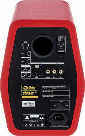 Monkey Banana Turbo 5 Ηχείo Studio Monitor 5" 80W (Τεμάχιο) Κόκκινο