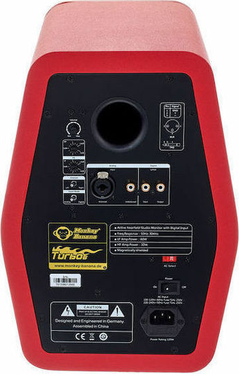 Monkey Banana Turbo 6 Ηχείo Studio Monitor 6.5" 90W (Τεμάχιο) Κόκκινο