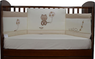 Bebe Stars Baby Crib Bedding Set Teddy Bear 4pcs Brown