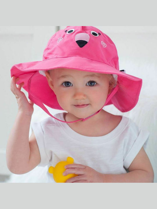 Zoocchini Kids' Hat Bucket Fabric Sunscreen Flamingo Fuchsia