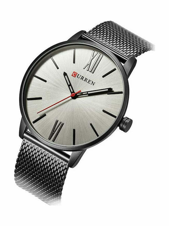 Curren Men's Watch 44mm Battery with Gray Metal Bracelet