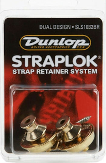 Dunlop Straplok Strap Retainers Dual Design Brass