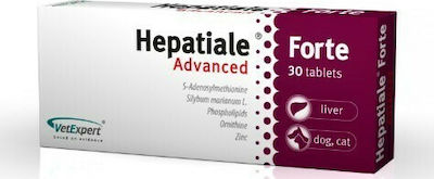 VetExpert Hepatiale Forte Advanced Nahrungsergänzungsmittel für Hunde und Katzen in Tablettenform 30 Registerkarten für Leber 160169