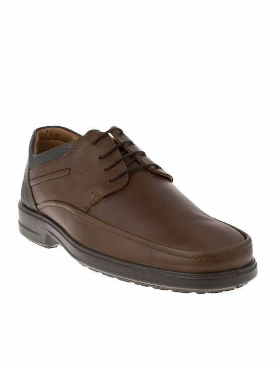 Boxer Δερμάτινα Ανδρικά Casual Παπούτσια Ανατομικά Καφέ