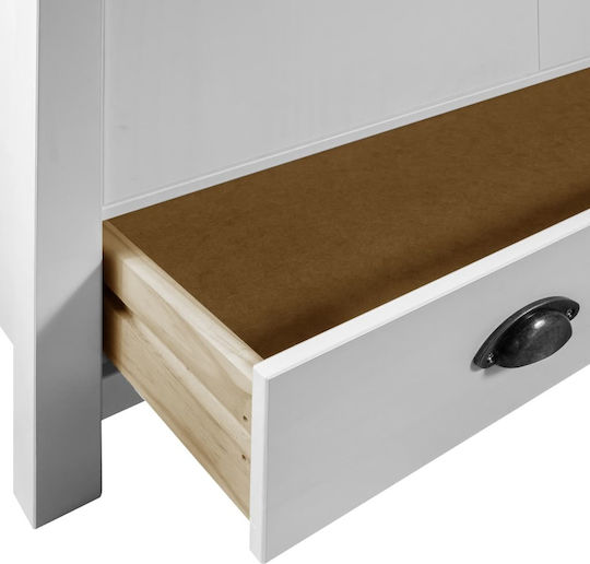 Doppeltür Kleiderschrank Hill White 89x50x170cm