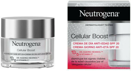 Neutrogena Cellular Boost Cremă de Față Anti-Îmbătrânire de Zi cu SPF20 și Vitamina C 50ml