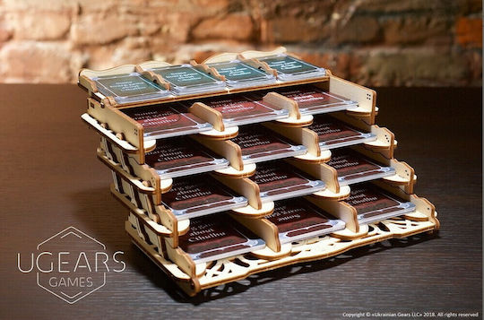 Ugears Wooden Construction Toy Card Holder Device for Tabletop for Children 12+ years old+ Years