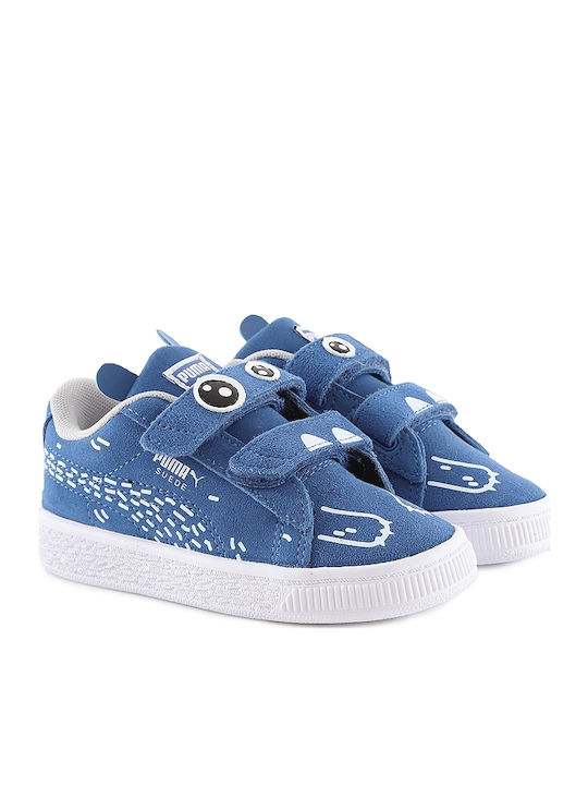 Puma Παιδικό Sneaker Suede Monster Family με Σκρατς Μπλε