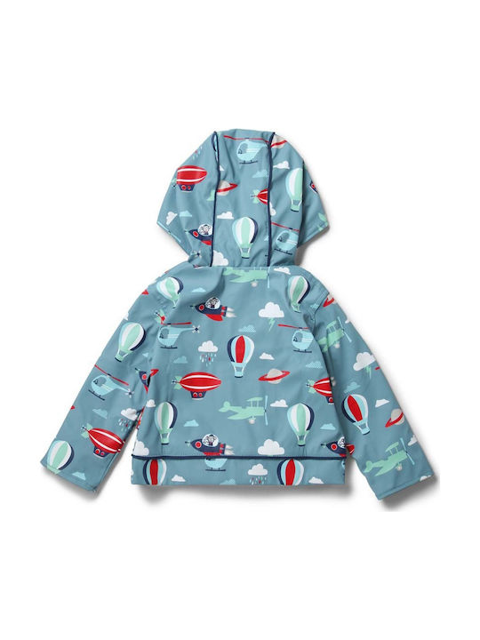 Penny Scallan Waterproof Kids Casual Jacket Long Hooded Multicolour Space Monkey