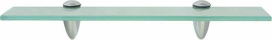 vidaXL Montat pe perete Raft Baie Sticlă 40x10x0.8cm Transparentă