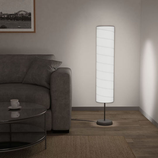 vidaXL Floor Lamp H121xW22cm. with Socket for Bulb E27 Gray