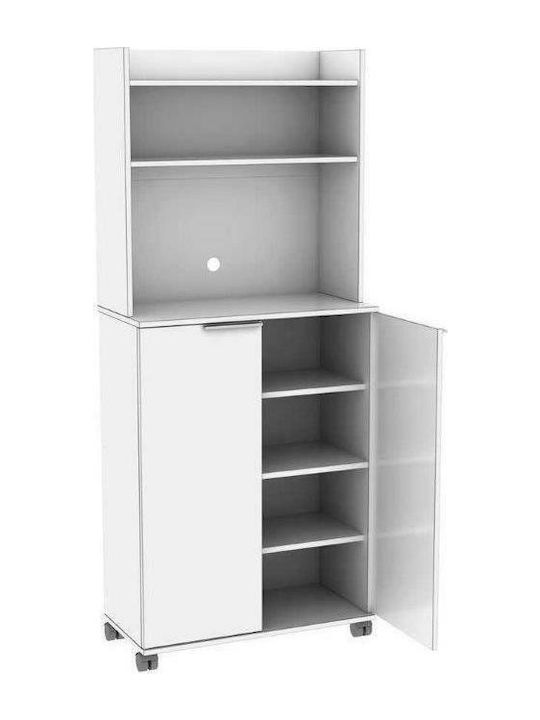 Bookcase Diamond White 73x36x172cm