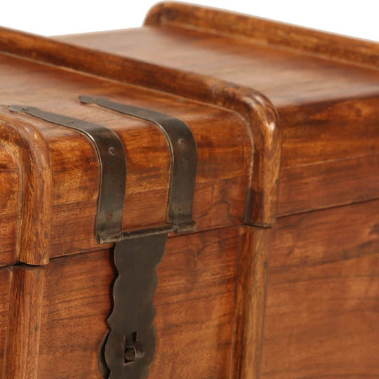 vidaXL Wooden Decorative Trunks Set Brown 2pcs