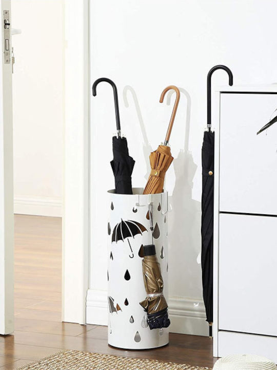 Songmics Rack Pentru Umbrele Metalic Alb 19.5x19.5x49cm Songmics Rack Pentru Umbrele Metalic Alb 19.5x19.5x49cm