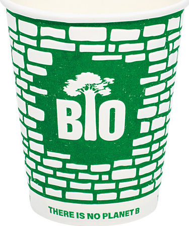 Tessera Brick Wall Pahar biodegradabil de unică folosință Hârtie Perete Dublu Multicolor 240ml 25buc