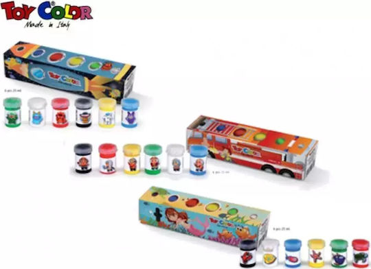 Toy Color Super Washable Finger Paints Set 25ml 6pcs