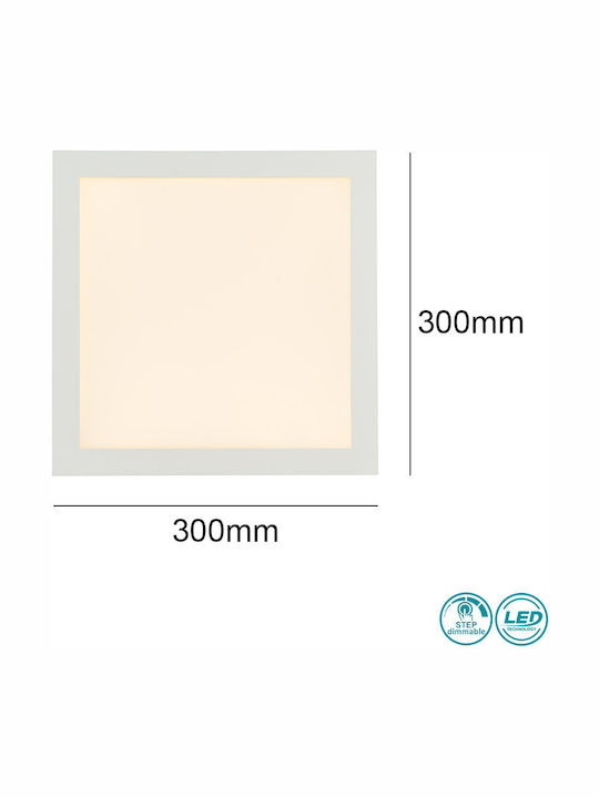 Globo Lighting Rosi Τετράγωνο Εξωτερικό LED Panel 18W με Θερμό Λευκό Φως 3000K