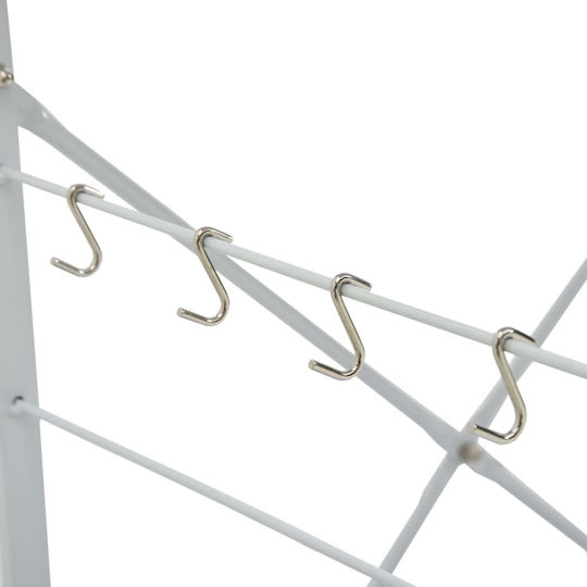vidaXL Metallische Küchenorganisationsständer für Mikrowelle Weiß 60x39,6x79,5cm