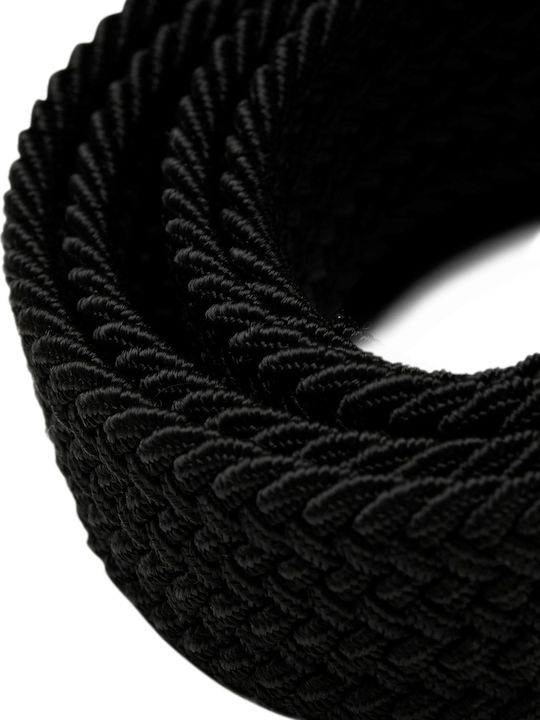 Еластична Мъжки Колан Knitted Черен