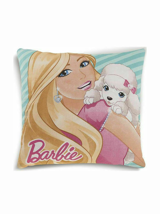 Dimcol Παιδικό Διακοσμητικό Μαξιλάρι Barbie 08 Διπλής Όψης 40x40εκ.