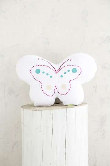 Nima Crib Decorative Pillow Butterfly Ecru 40x40cm