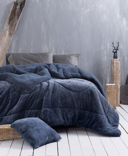 Rythmos Διακοσμητική Μαξιλαροθήκη Alvaro Fleece Blue 50x50εκ.