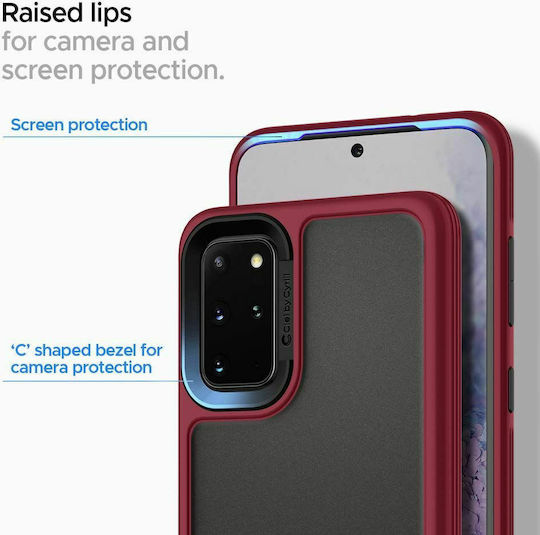 Spigen Ciel Color Brick Back Cover Silicone 2mm Burgundy (Galaxy S20) ACS00803