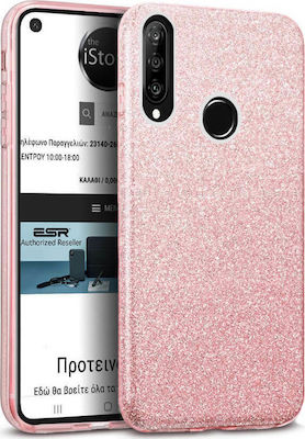 Forcell Shining Umschlag Rückseite Silikon Rose Gold (Huawei P40 Lite E)