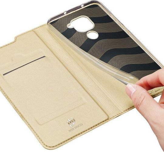 Dux Ducis Skin Pro Buchen Sie Synthetisches Leder Gold (Redmi Note 9)