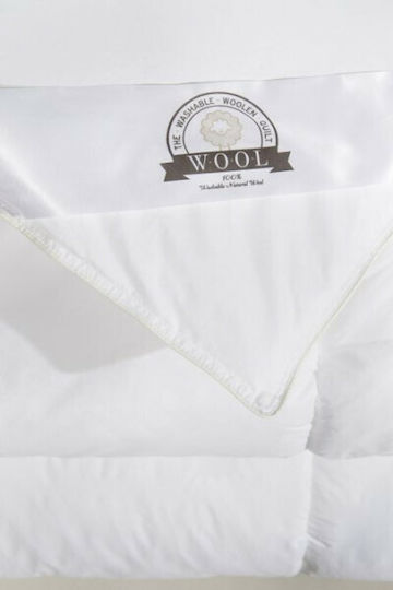 La Luna Πάπλωμα Μονό Μάλλινο 160x220εκ. Wool Natural Duvet Λευκό 10.5 togs
