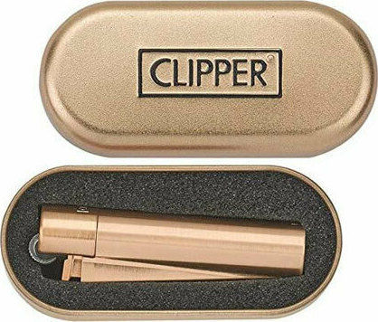 Clipper Metal Αναπτήρας Φλόγας σε Ροζ Χρυσό χρώμα