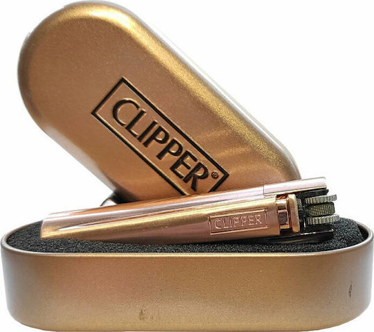 Clipper Metal Αναπτήρας Φλόγας σε Ροζ Χρυσό χρώμα