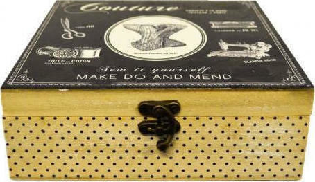 SP Souliotis Do Mend Sewing Box Wooden 20x20cm
