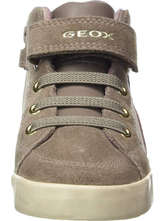 Kilwi Παιδικά Sneakers High Ανατομικά με Σκρατς Μπεζ