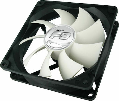 Arctic F9 Case Fan 92mm (1800rpm / 43cfm) Χωρίς Led Φωτισμό και Σύνδεση 3-Pin Black/White
