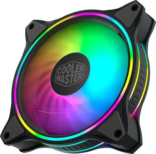 CoolerMaster Masterfan MF120 Halo 3IN1 Case Fan 1800rpm 47.2cfm with ARGB Lighting and 4-Pin PWM Connection