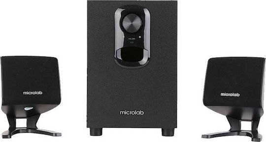 Microlab M-108BT Ασύρματα Ηχεία Υπολογιστή 2.1 με Bluetooth και Ισχύ 11W Μαύρα
