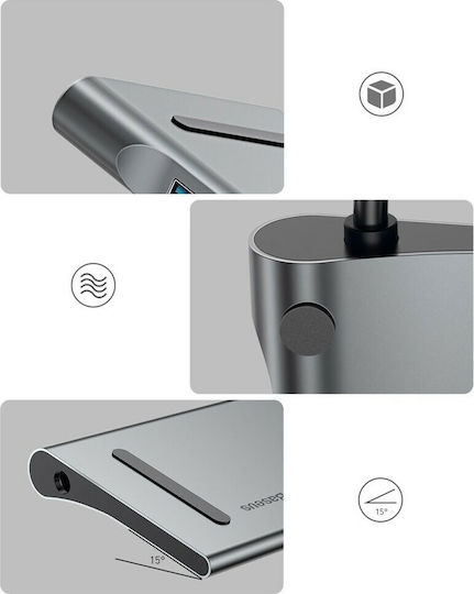 Baseus Enjoyment Series USB-C Stație de andocare cu HDMI 4K PD Ethernet și conexiune 3 monitoare Gri
