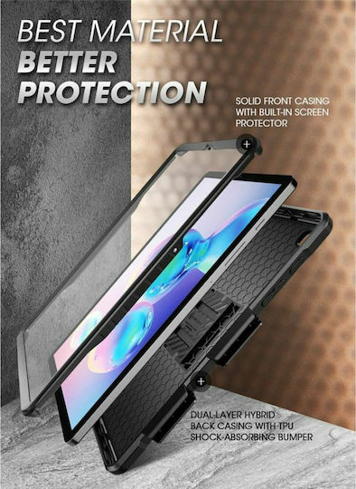 Supcase Unicorn Beetle Pro Samsung Задна Корица Издръжлива Черна Галакси Таб С6 Лайт 10.4
