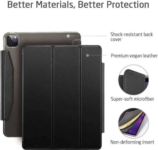ESR Yippee Clasp Jelly Флип Капак Черен iPad Pro 2020 12,9"