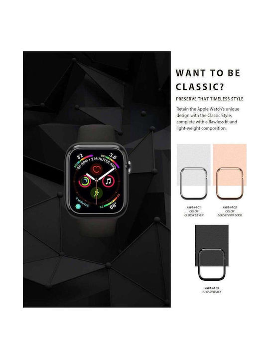 Ringke Bezel Styling Πλαστική Θήκη σε Ροζ Χρυσό χρώμα για το Apple Watch 44mm