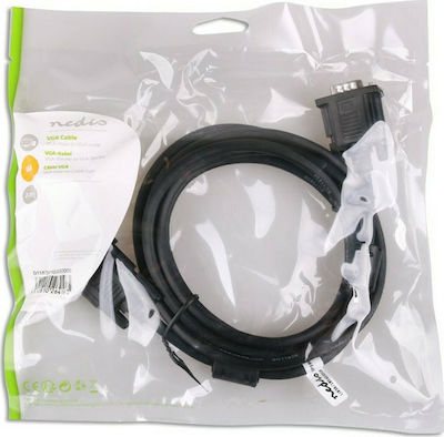 Nedis VGA male to VGA male Black 2m Cable (CCGP59000BK20)