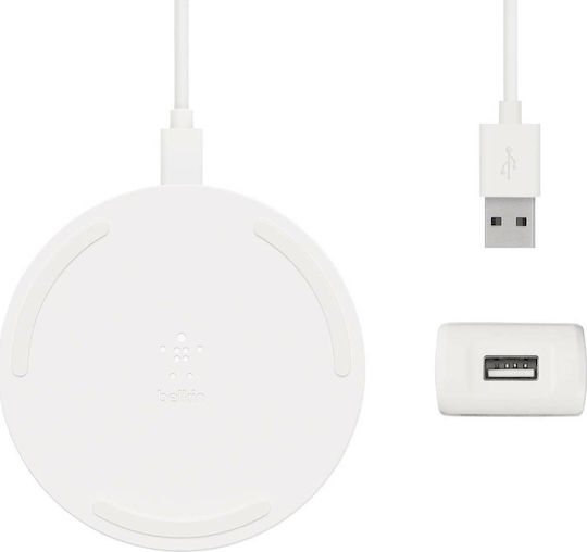 Belkin Încărcător Wireless (Qi Pad) 10W Quick Charge 3.0 Albς (WIA001BTWH)