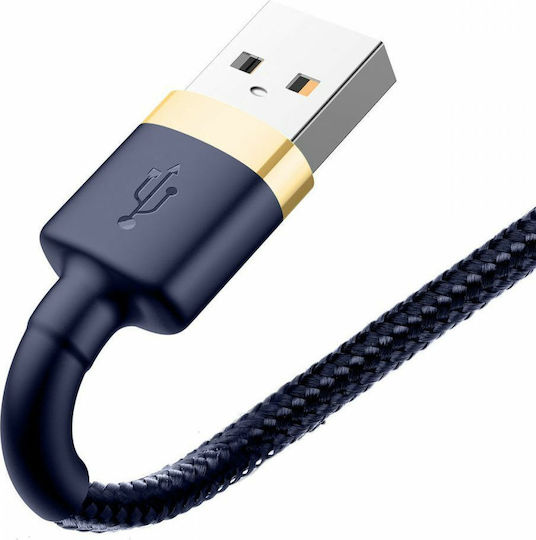 Baseus Cafule IP Edition Плетена USB-A към Lightning кабел Син 1м (CALKLF-BV3)
