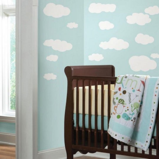 RoomMates Decor Kids Wall Sticker White Clouds 19pcs