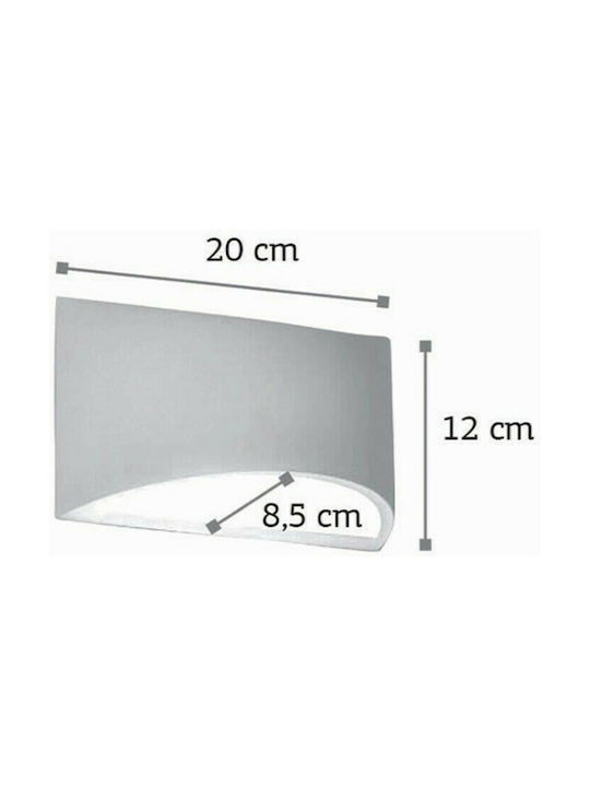 Inlight Modern Leuchte Wand mit Fassung G9 Weiß 20cm