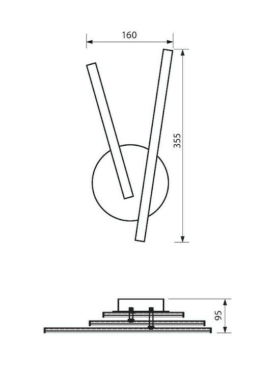 Vivalux Matrix Ceiling Mount Light 35.5pcs Silver with Integrated LED